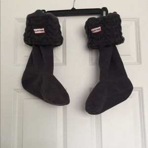 Hunter Boot Grey Cable Knit Liner